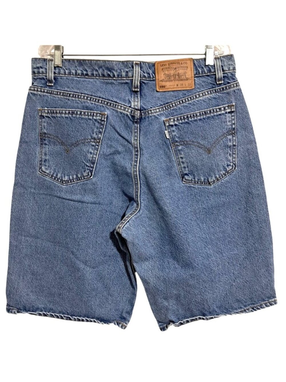 Vintage‎ Levis 550 Jean Shorts Mens Size 38 Relaxed Fit Blue Cotton Denim 90s - Picture 4 of 10